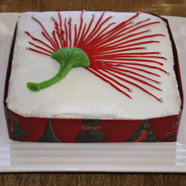 Gluten Free Christmas Cake with Almond Paste & Royal Icing